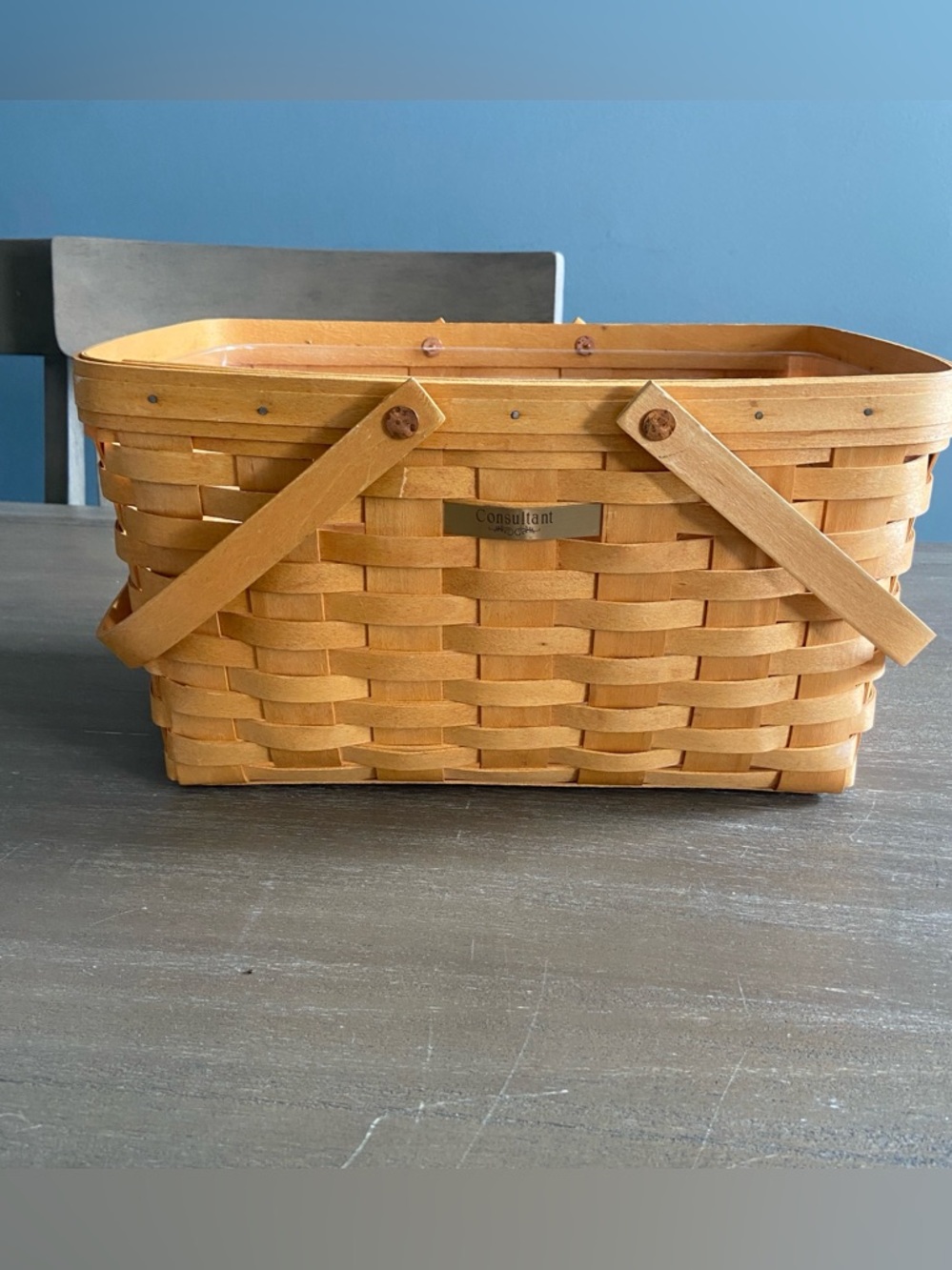 Longaberger Medium Market Basket w/ Protector Insert - Picture 8 of 11